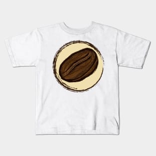 Design with a coffee bean Kids T-Shirt